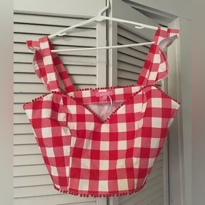 Sugar Thrillz gingham crop top